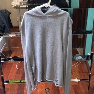 lightweight knit hoodie